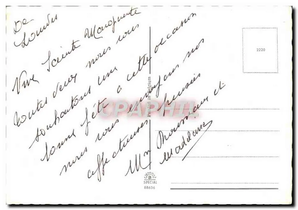 Bouquet de fleurs — Bonne Fête — editor especial BB636 - Verso