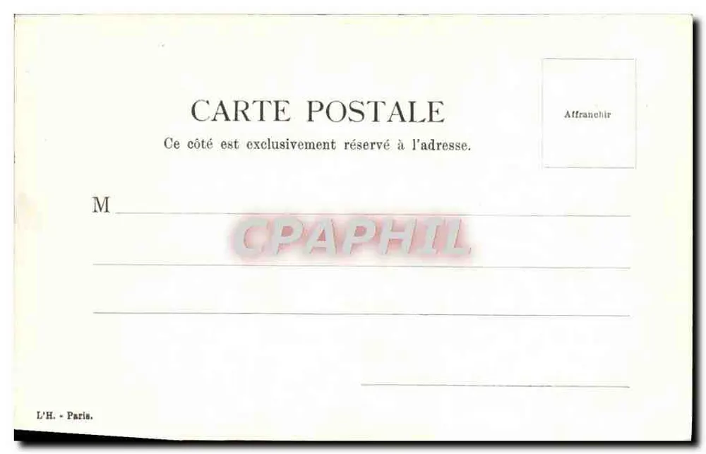 Bundel rozen en varens — L'H. - Parijs - Achterkant