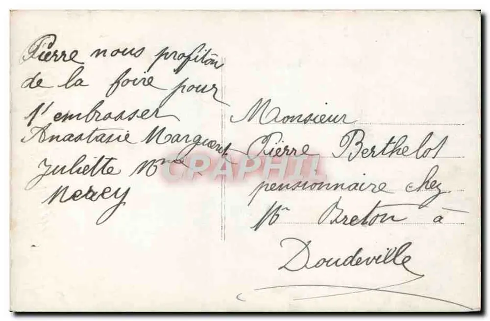 Arranjo de rosas — Tendre Souvenir — J.K. n°205 - Verso