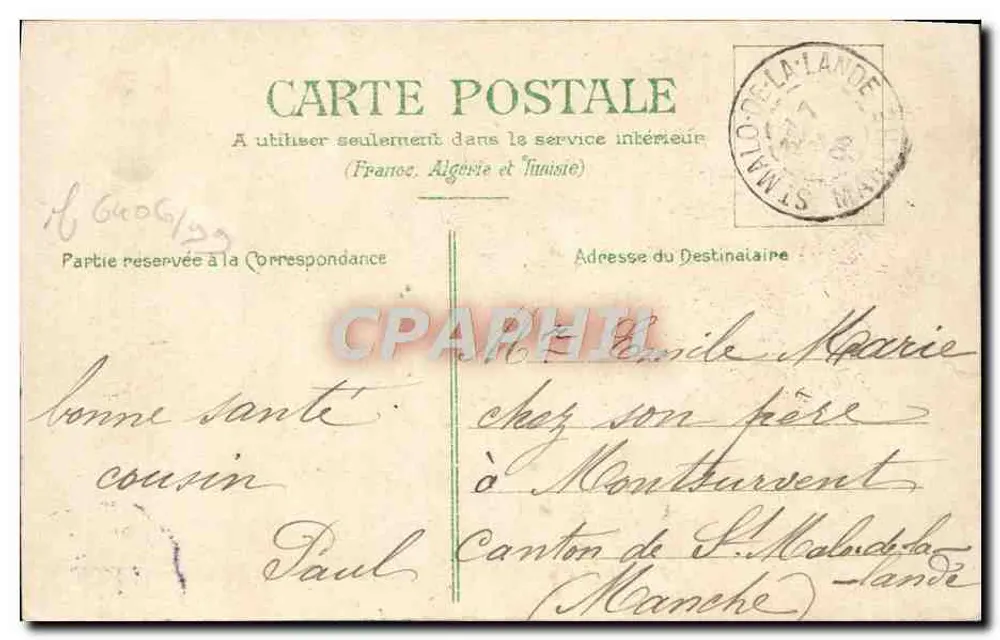 Rose rouge — bouquet avec feuillage — éditeur non visible - Verso