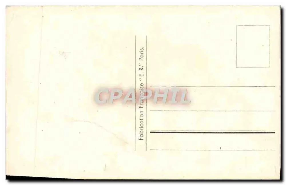 Arranjo de rosas e violetas — Bilhete postal antigo/Bilhete postal moderno — Editor E.R. Paris - Verso