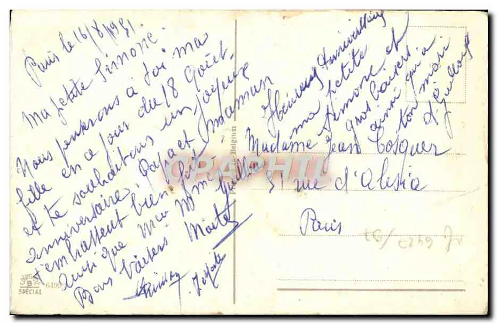 Mata de rosas — Feliz Aniversário — editor não visível - Verso