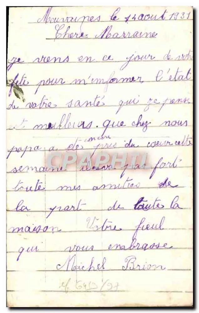 Arranjo de flores — Bonnefête — M. Paris, n° 506 - Verso