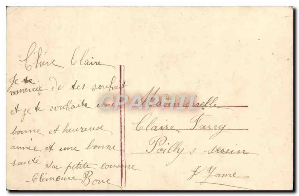 Jeune femme souriante — carte postale colorisée — ATLAS n°2175 - Verso