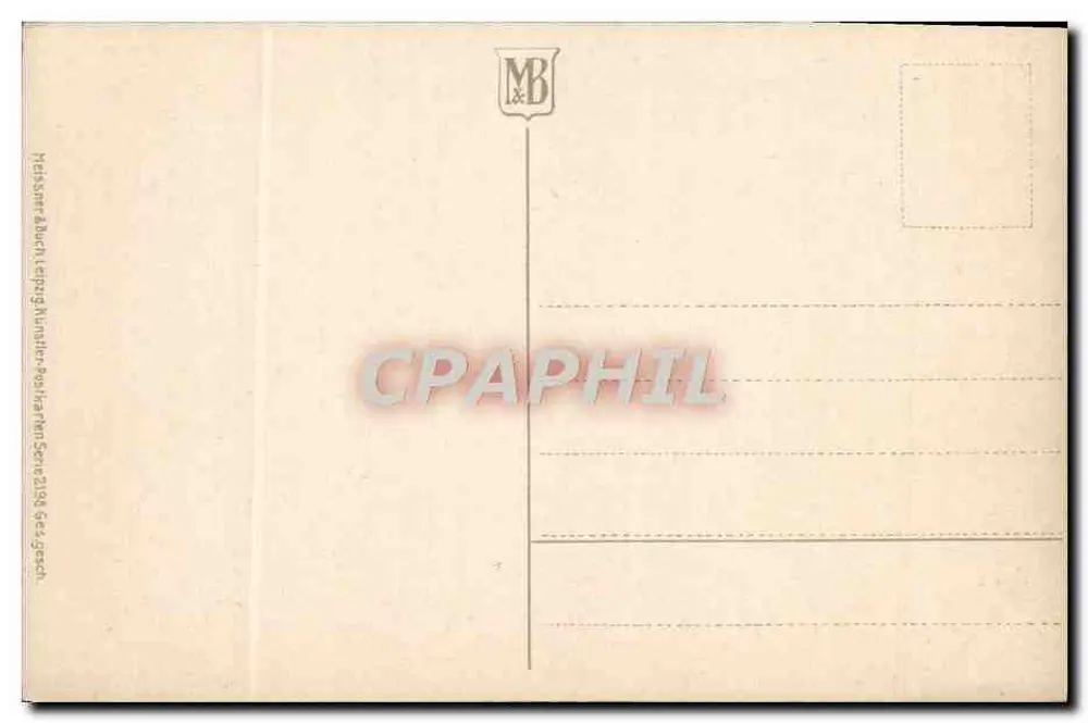 Geranienbouquet — A. Haller — Verlag Messrs. & B. Buch Leipzig - Rückseite