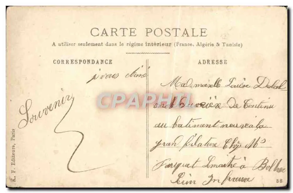 Bouquet de fleurs — composition florale avec marguerites et chrysanthèmes — K. F. Editeurs, Paris - Achterkant