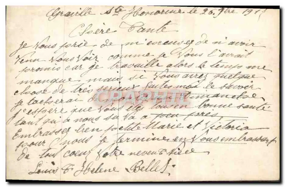 Bouquet bloemen in een karretje — nachtscène met maan — uitgever Furia, nr 624 - Achterkant
