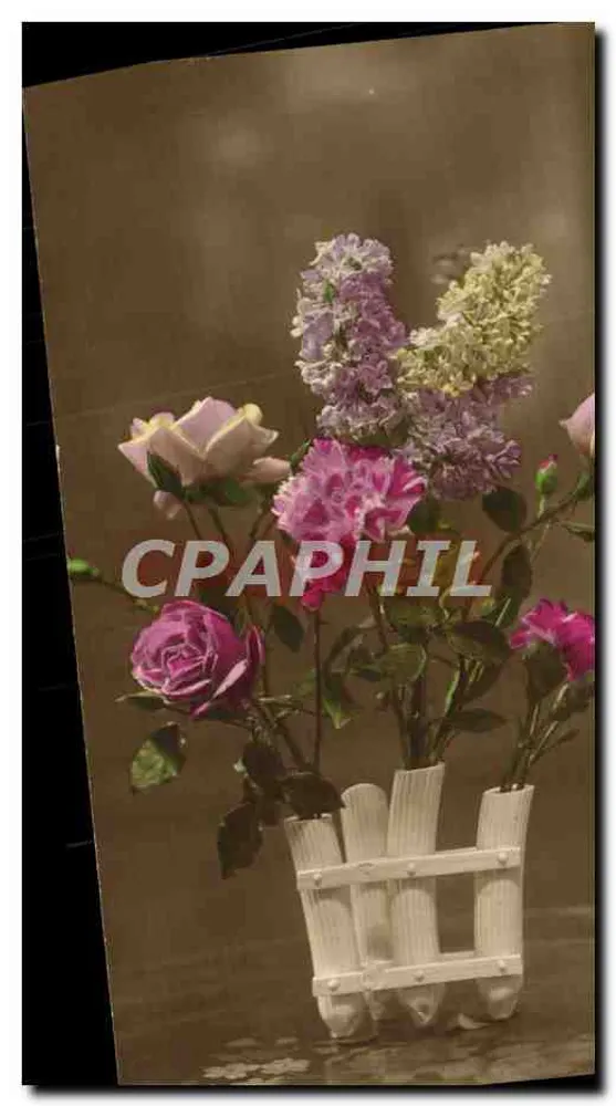 Bouquet van rozen en lilacs — uitgever A. Nogar, Parijs - Voorkant