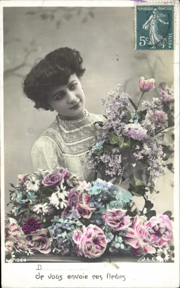 Je vous envoie mes fleurs — J.L.C. — 1064 - Recto
