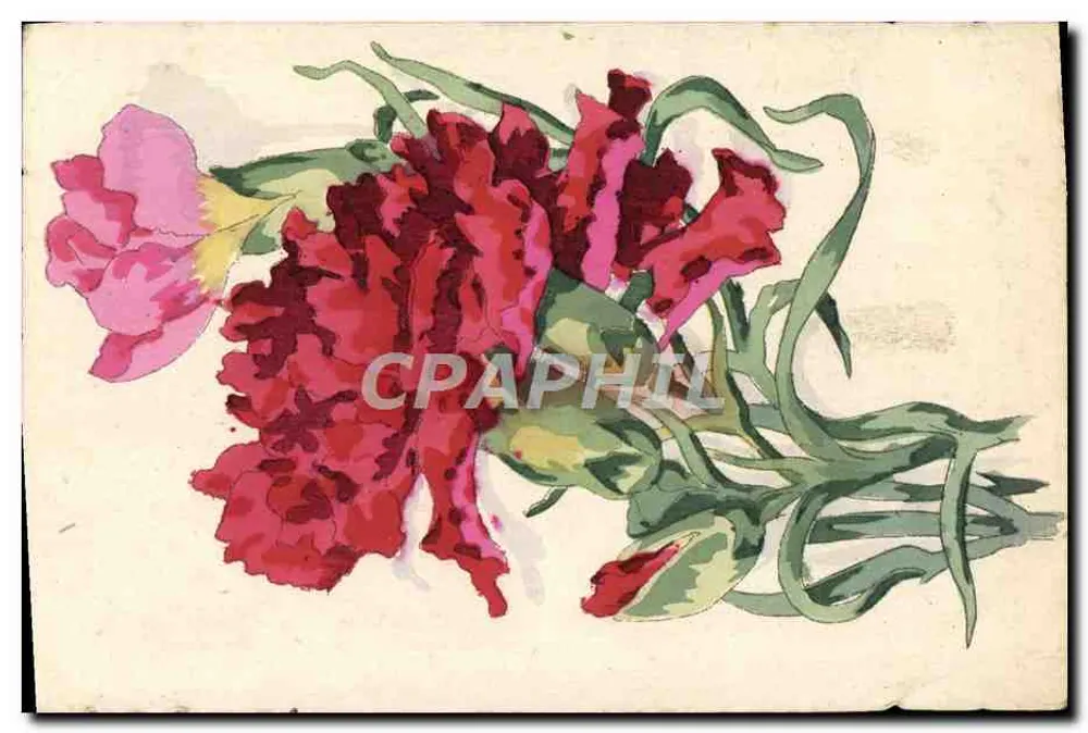 Bouquet van bloemen — waterverf — Union Franco-Americana - Voorkant