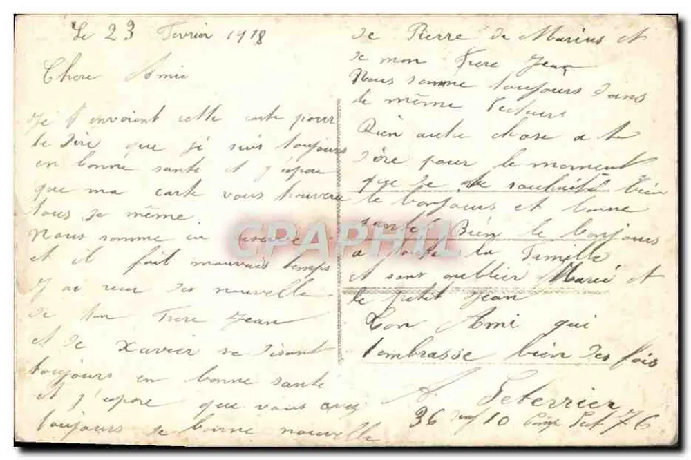 Douce Espérance — scène de rivage avec maison et bateau — Moulenger, n° 383 - Verso