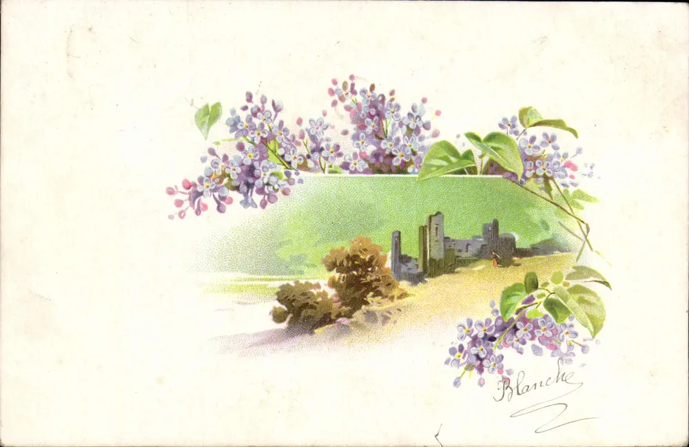 Lilas in bloei — ruïnes in de verte — Blanche - Voorkant