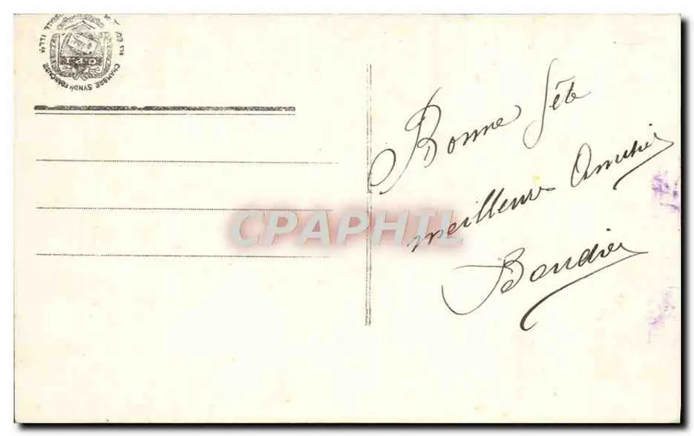 Bouquet de flores — Anjo — editor desconhecido, n° 1110 - Verso