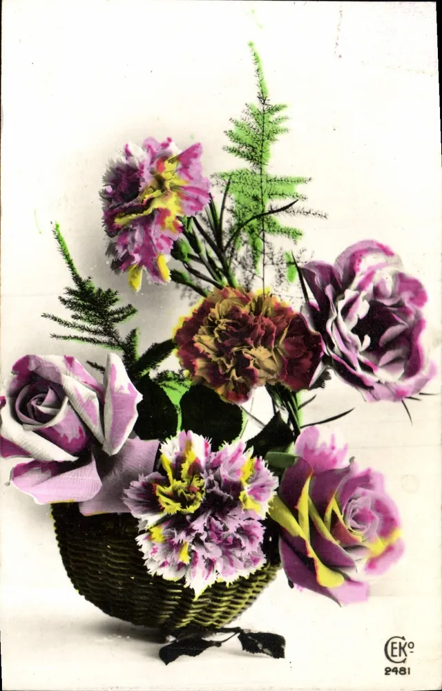 Bouquet van gekleurde bloemen — CEK° 2481 - Voorkant