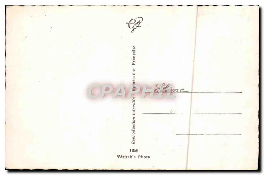 Berghoek met bloemen — Franse Reproductie — Uitgever Gay Paris, nr. 1258 - Achterkant