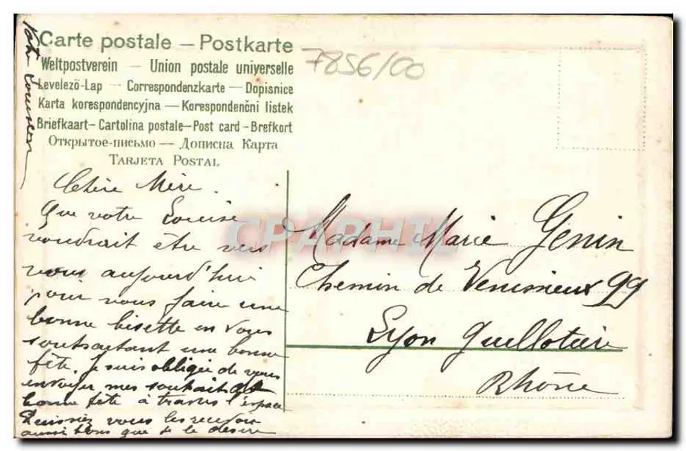 Rosas — Boa Festa — República Francesa - Verso