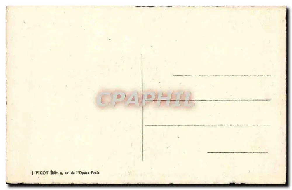 Lanterne de printemps — bouquet de muguet dans un panier — J. PICOT, Paris - Verso