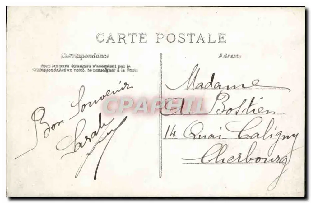 Frau mit einem Korb voller Mohnblumen — A-N Paris, n° 699 - Rückseite