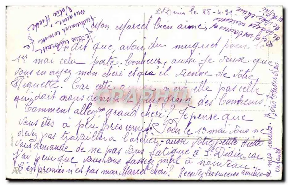 Muguet — Porte Bonheur — Graphphil - Verso