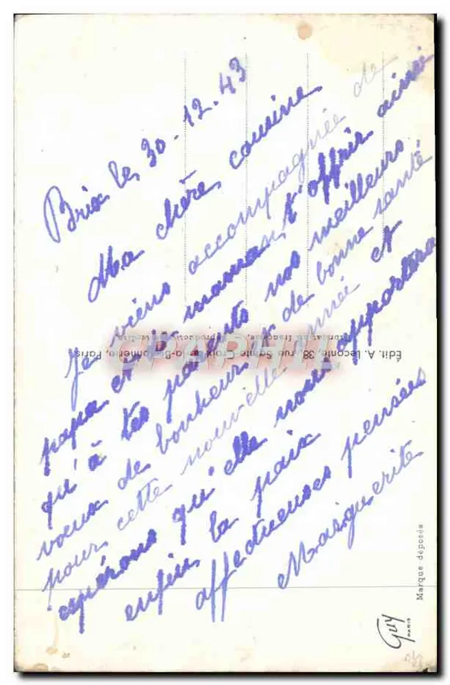 पीवोनी के बूंद — शुभ वर्ष — ए. लेकॉम्ट, पेरिस - पीछे