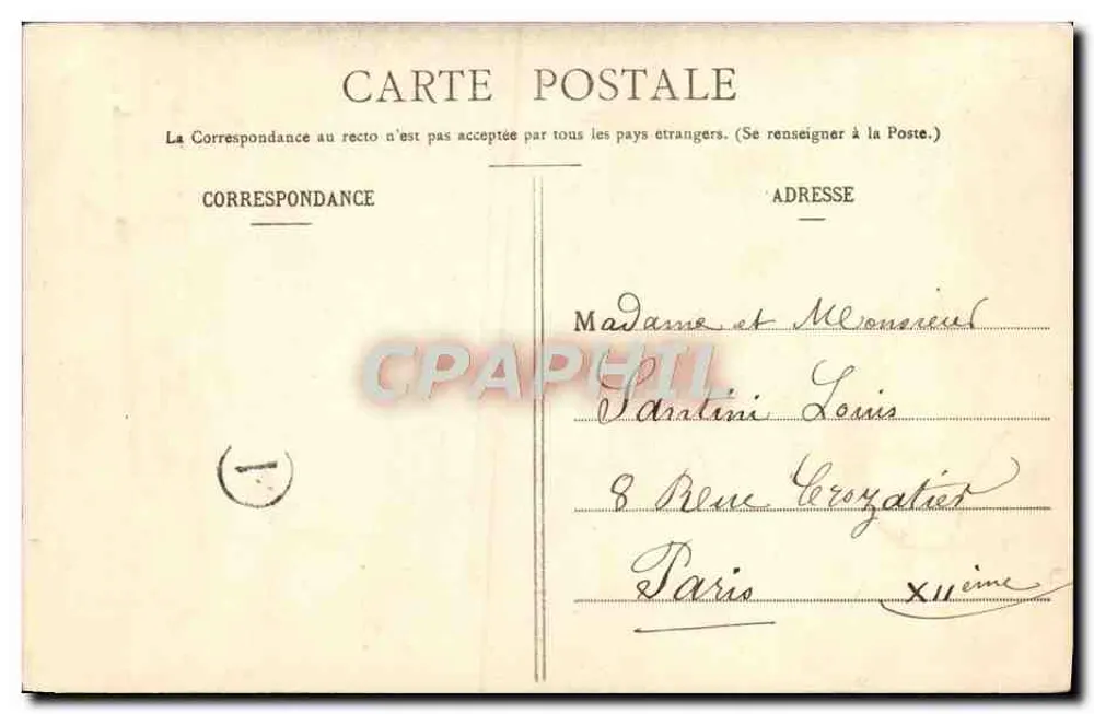 Fille avec grande pensée violette — Je pense à vous — Phototype A. Berberet & Cie, Nancy - Verso