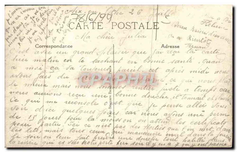 Pansées de Ctbix-en-Othe — A Pensão 527 - Verso