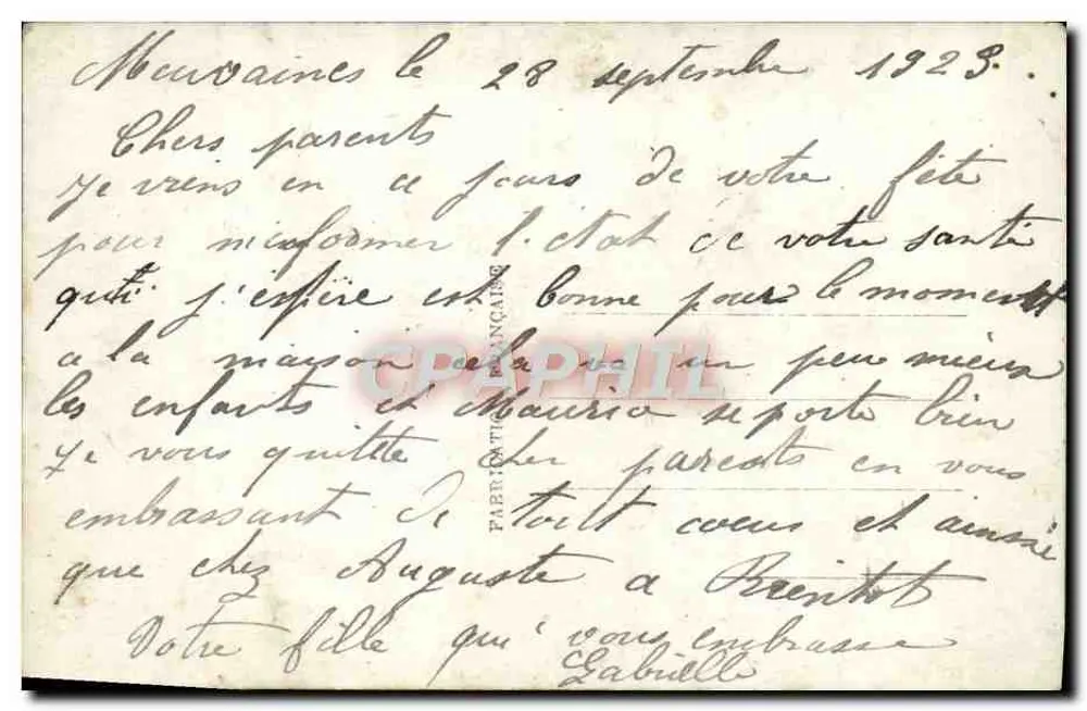 Buquê de pensamentos — Boa Festa — Furia 226 - Verso