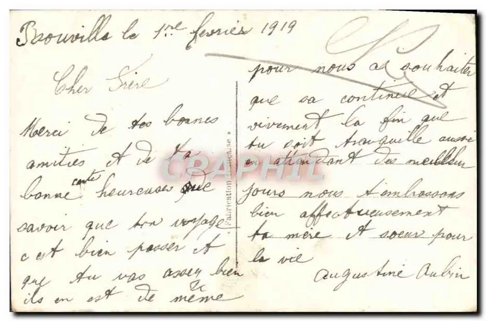 Pensamentos — carta postal com texto decorativo — Dix 804/1 - Verso