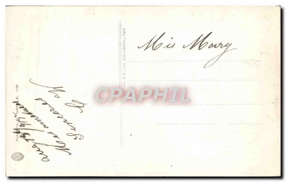 Arranjo de flores de pensão — editor Misange, n° 427 - Verso