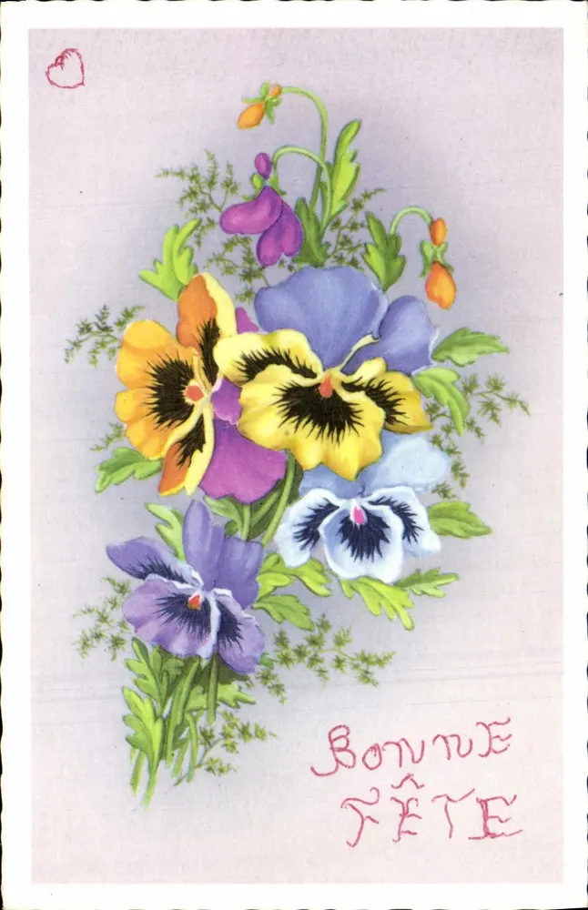 Bukiet myśliwca — M.D. Paris, seria nr 1390 - Awers