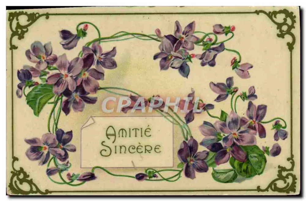 Violetas — Amizade Sincera — E.F. editores, Paris, Série 1951 - Frente