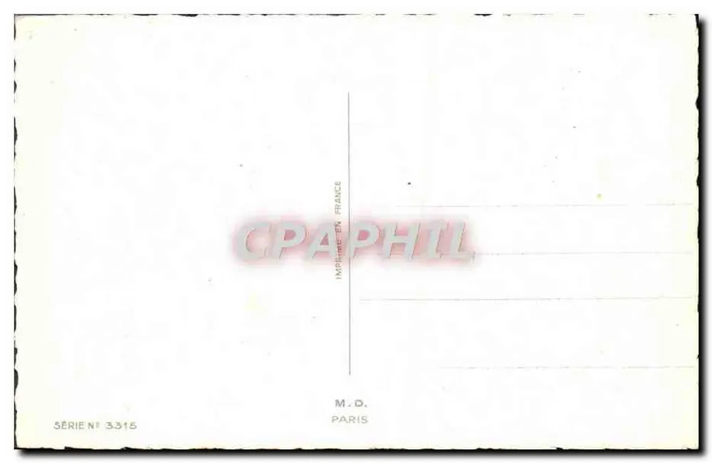 Kolorowe tulipany — ilustracja botaniczna — M.D. Paris, seria nr 3315 - Rewers