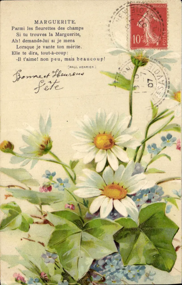 Marguerite — wiersz Paula Henriena — K. F. Éditeurs, Paryż - Awers
