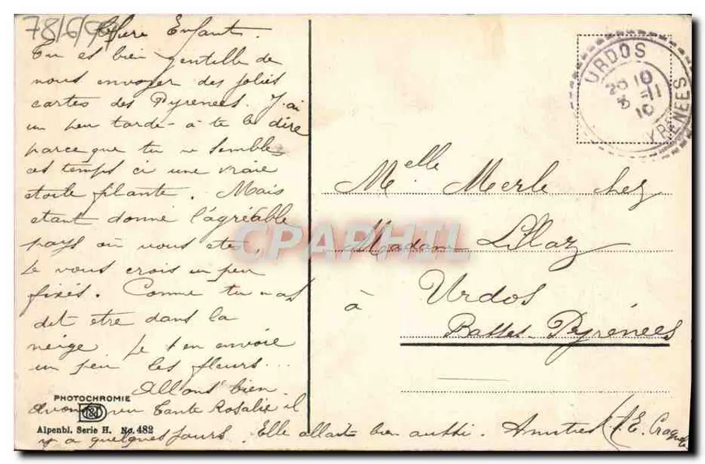 रौंजी — बूंद — फोटोक्रोमिक अल्पेनब्ल. श्रृंखला H. क्रमांक 488 - पीछे