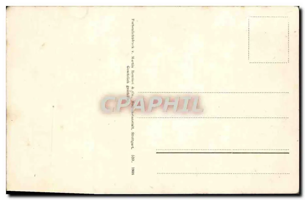 Żółte kwiaty primevery — ilustracja botaniczna — Paraphilhildruck v. Martin Renner & Co., Stuttgart - Rewers