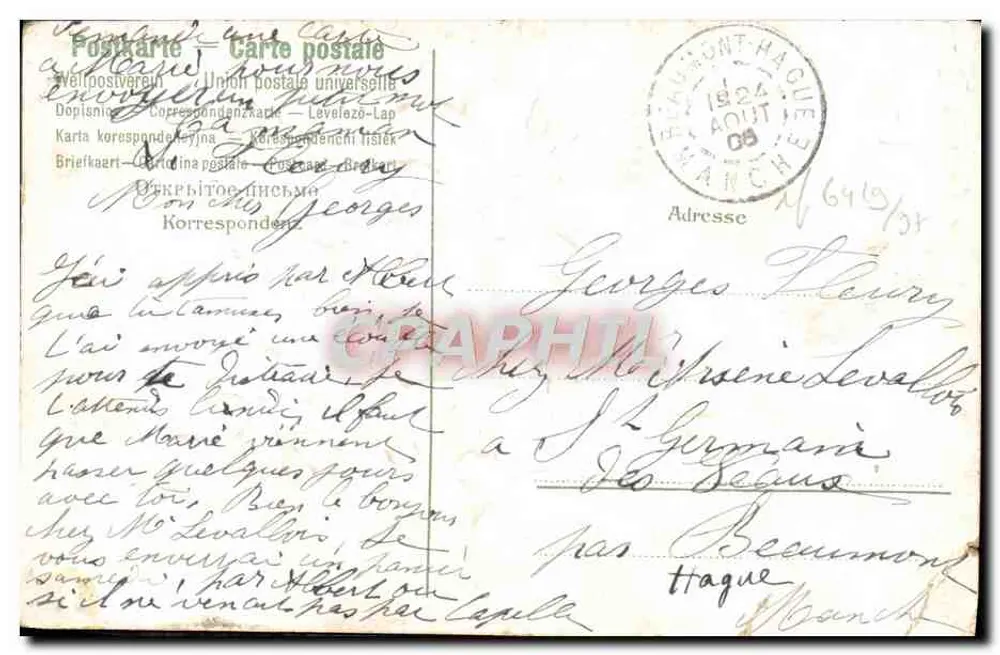 Violets — bouquet avec ruban — éditeur anonyme, n° 38 - Verso