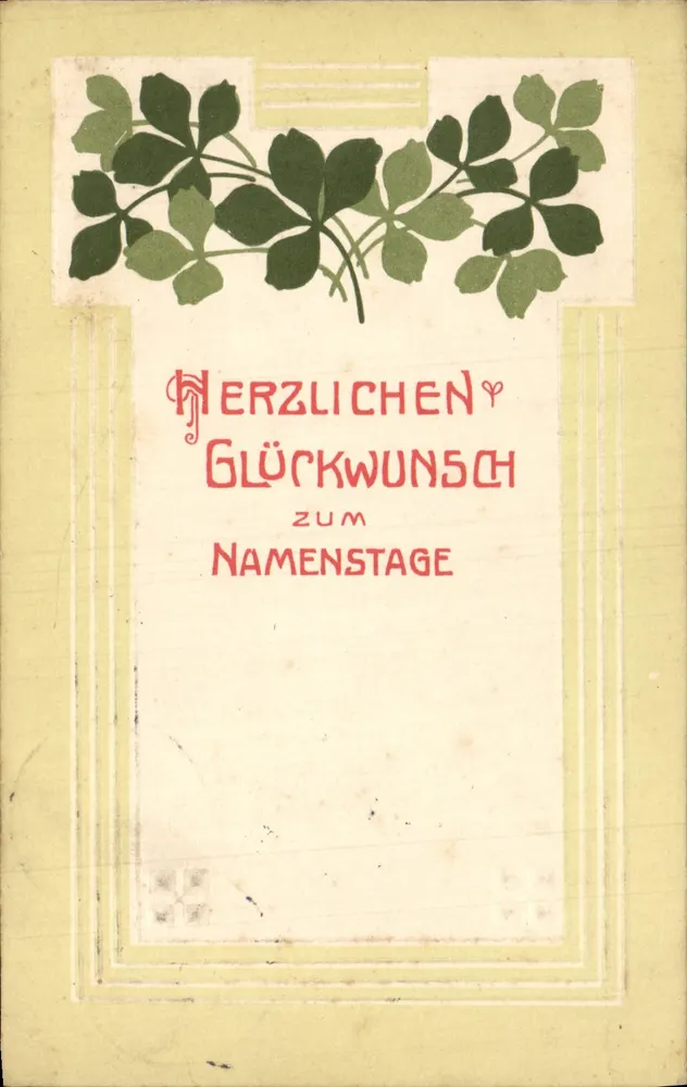 Namenstag — Wszystkiego najlepszego — wydawca nieznany - Awers
