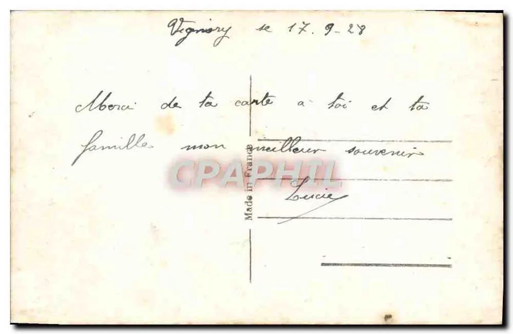 Deux hirondelles échangeant un bouquet de violettes — Super 1148 - Verso