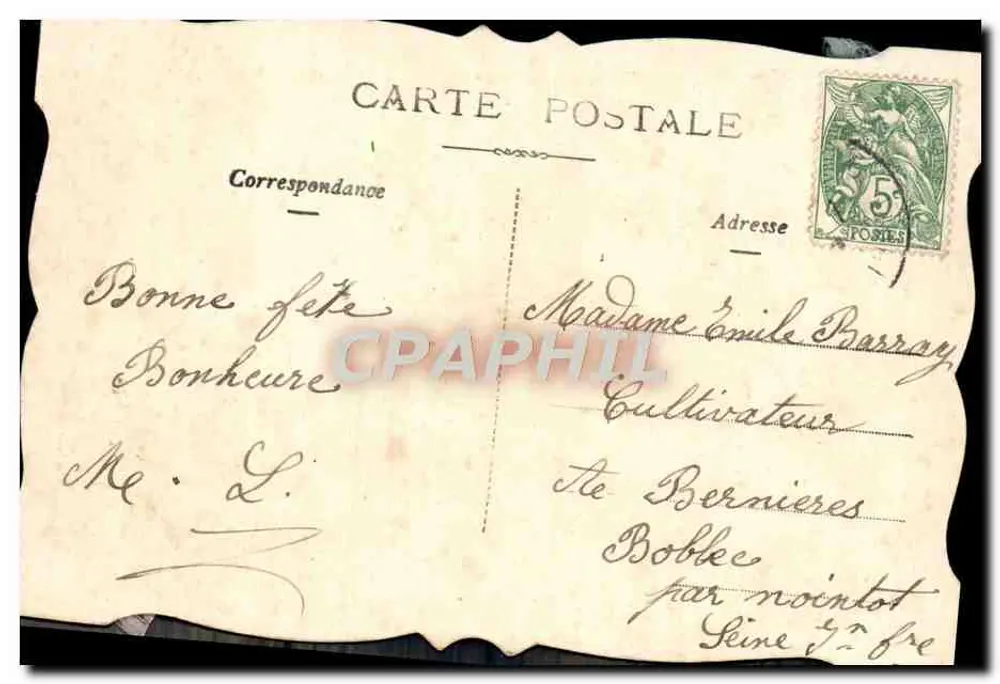 Flores — Cartão postal decorativo — Editor desconhecido - Verso