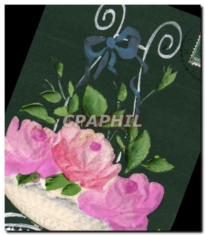 Róże w słoiku — ilustracja — P.A.P. Série 6013 - Awers
