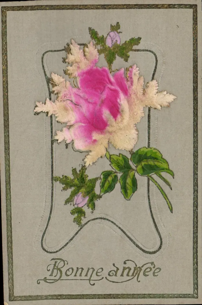 Flor de rosa — Boas Festas — União Postal Universal, n° 3390/98 - Frente