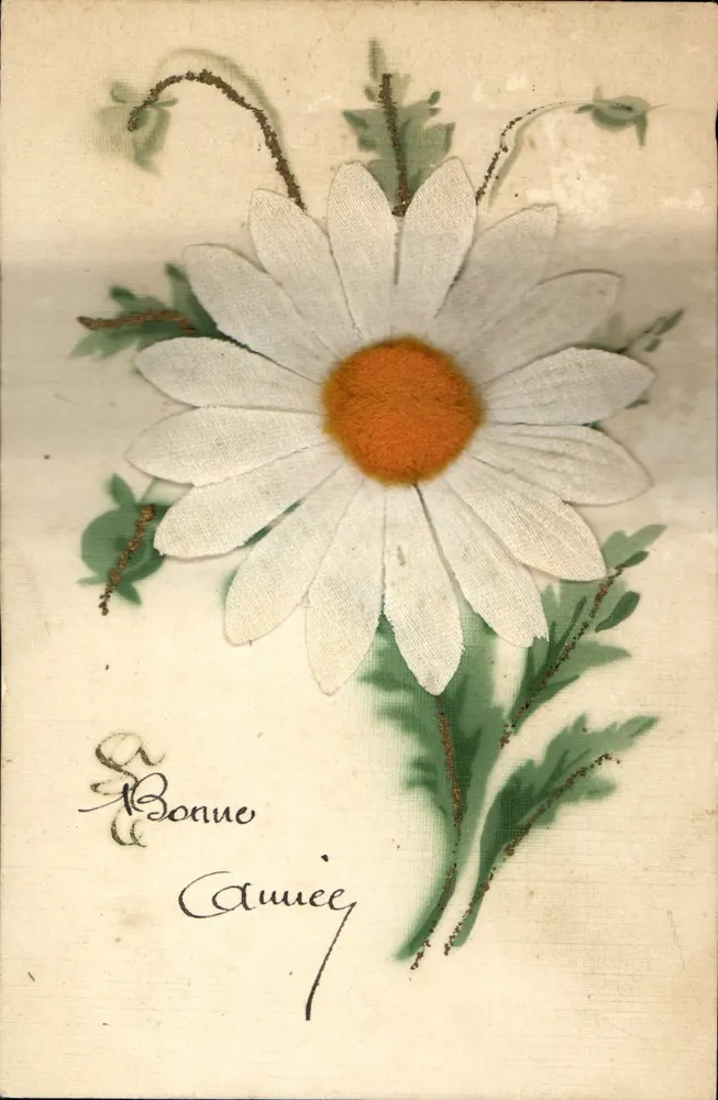Flor de margarida — Boa Ano — Marca E. de Posée, Paris - Frente