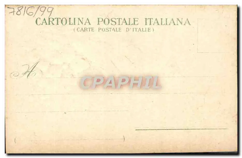 Mão segurando um buquê de flores — editor Cartolina Postale Italiana, n° 7816/99 - Verso