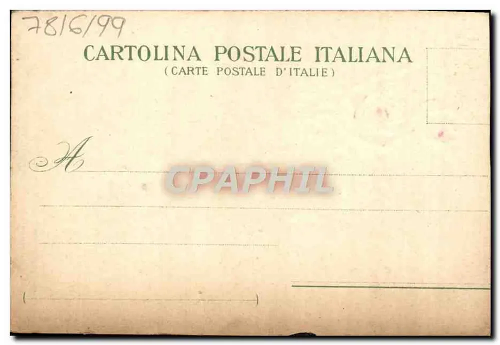 Ręka oferująca różę — wydawnictwo Cartolina Postale Italiana - Rewers