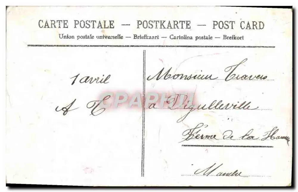 Rosas — 1º de abril — Lembrança — editor não visível - Verso