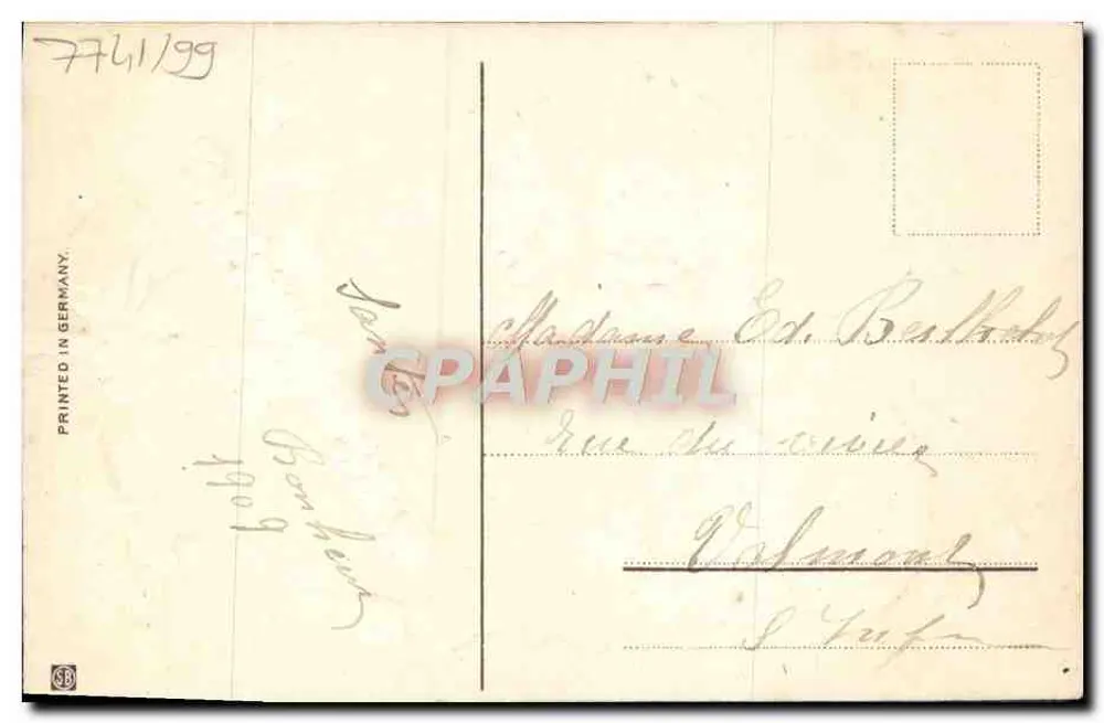 Hanging Bouquets — Happy New Year — Imprimerie de la République Française, SER 783 - Back