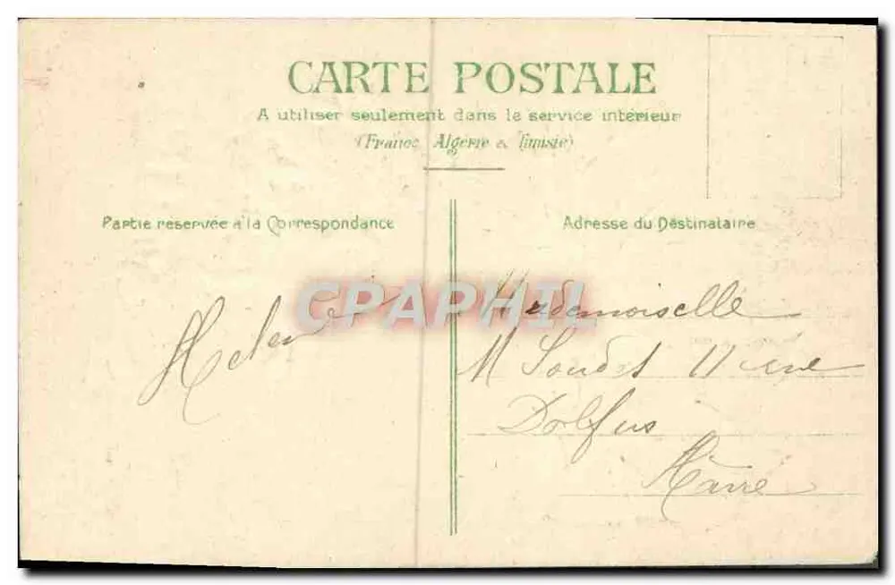 Lindo Lembrete — carta postal para uso interno — editor desconhecido - Verso