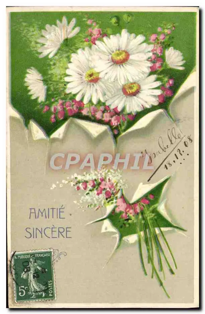 Blütenstrauß aus Margeriten und Blumen — WAHRE FREUNDSCHAFT — Verlag nicht sichtbar - Vorderseite