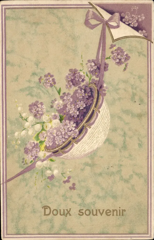 Arranjo de flores — Lembrete doce — União Postal Universal - Frente