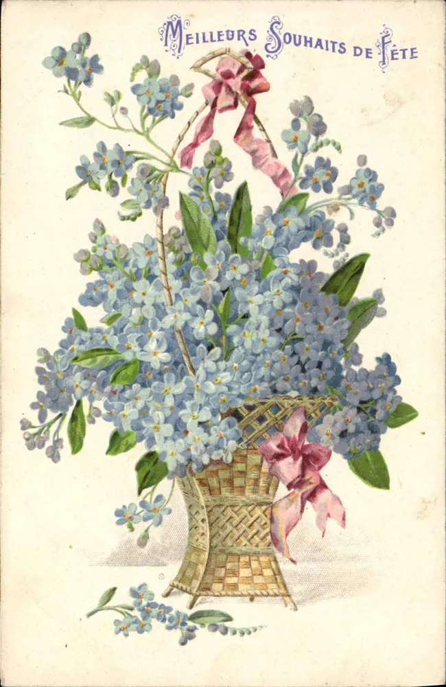 Bukiet myosotis — Najlepsze Wspomnienia z Uroczystości — wydawca niewidoczny - Awers